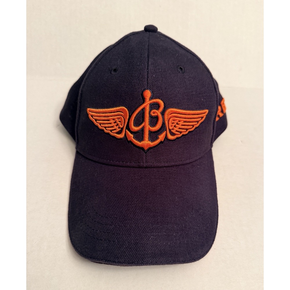 Breitling Big Logo Since 1884 Navy Blue Orange Embroidered Adjustable Cap Hat